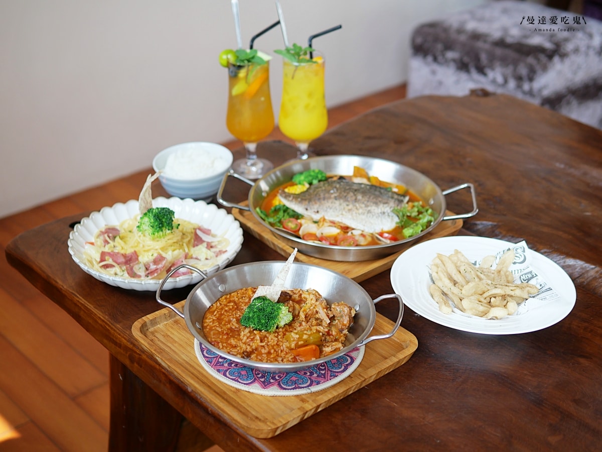 新店報報！隱藏於鄉野間的質感料理「小洋房-義式餐廳」義大利麵、燉飯與鱸魚料理一次滿足！安定美食推薦｜台南聚餐推薦